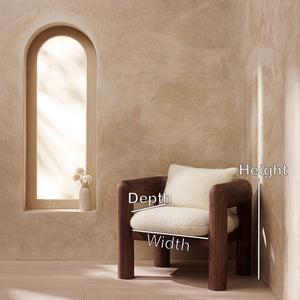 Minimalist Natural Wood Chair For Modern Living Room