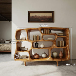 Modern Organic Bookshelf With Open Shelves For Living Room Or Office