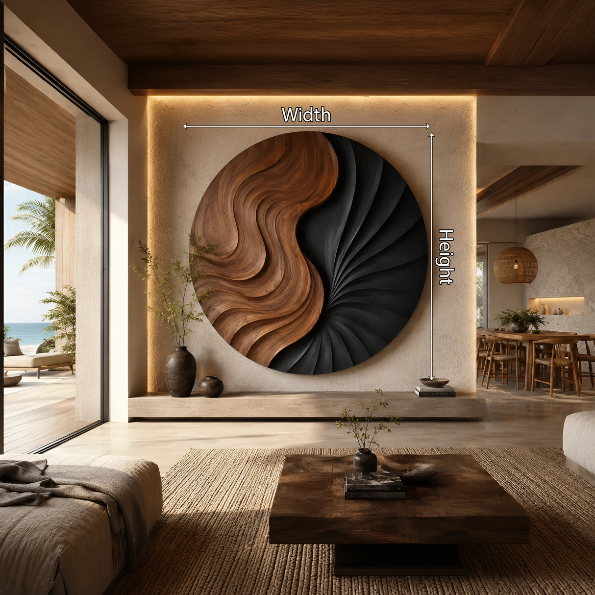 Contemporary Statement Wall Art For Open Living Interior