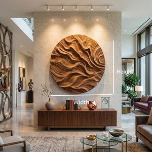 Round Carved Wall Sculpture For Living Room