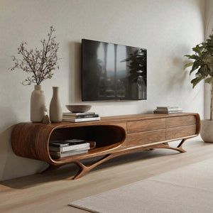 Contemporary Wooden TV Cabinet For Living Room Decor