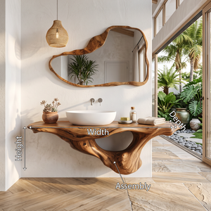 Handcrafted Live Edge Bathroom Vanity Premium Furniture