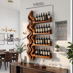 Japandi Wine Storage Rack For Dining Room