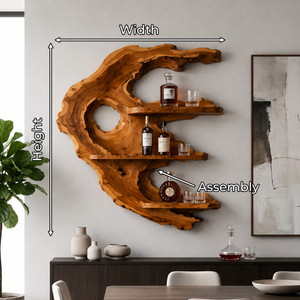 Handcrafted Minimalist Wall Mounted Wine Rack For Home