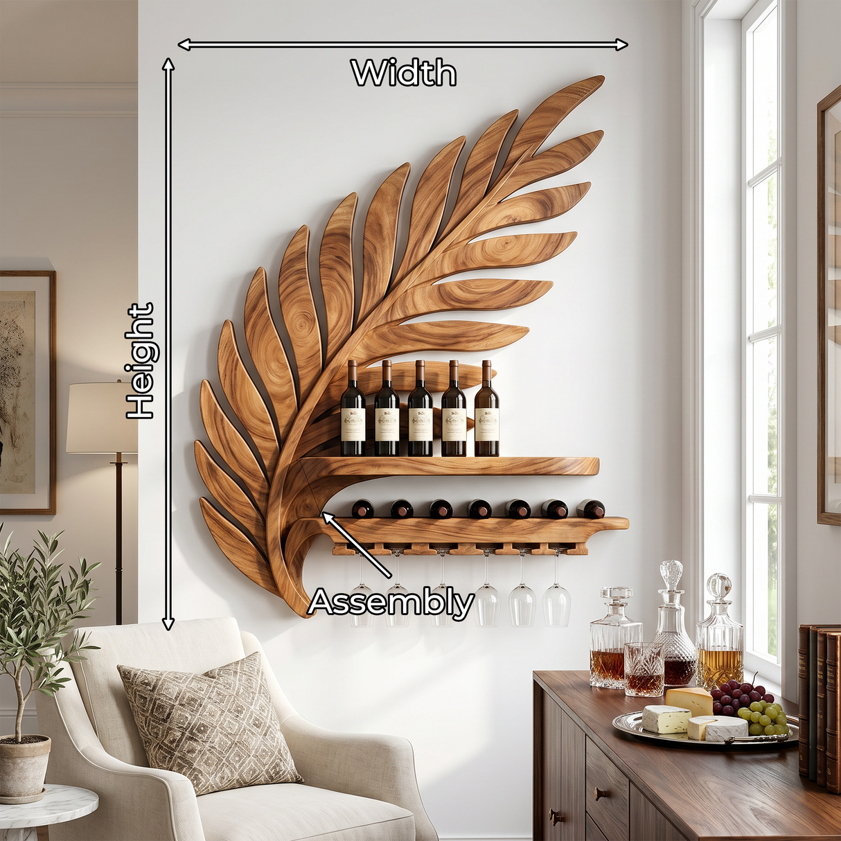 Industrial Wall Wine Rack For Loft Interior
