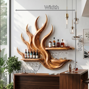 Handcrafted Modern Wall Wine Rack For Entertainment Room