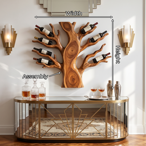 Coastal Floating Wine Rack For Living Room