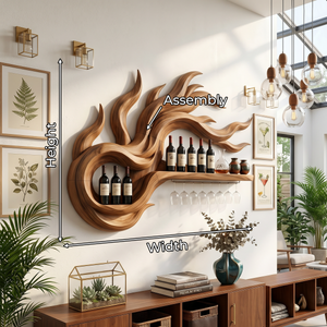 Handcrafted Modern Wine Rack Wall Mounted For Kitchen