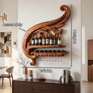 Farmhouse Wine Bottle Holder For Kitchen