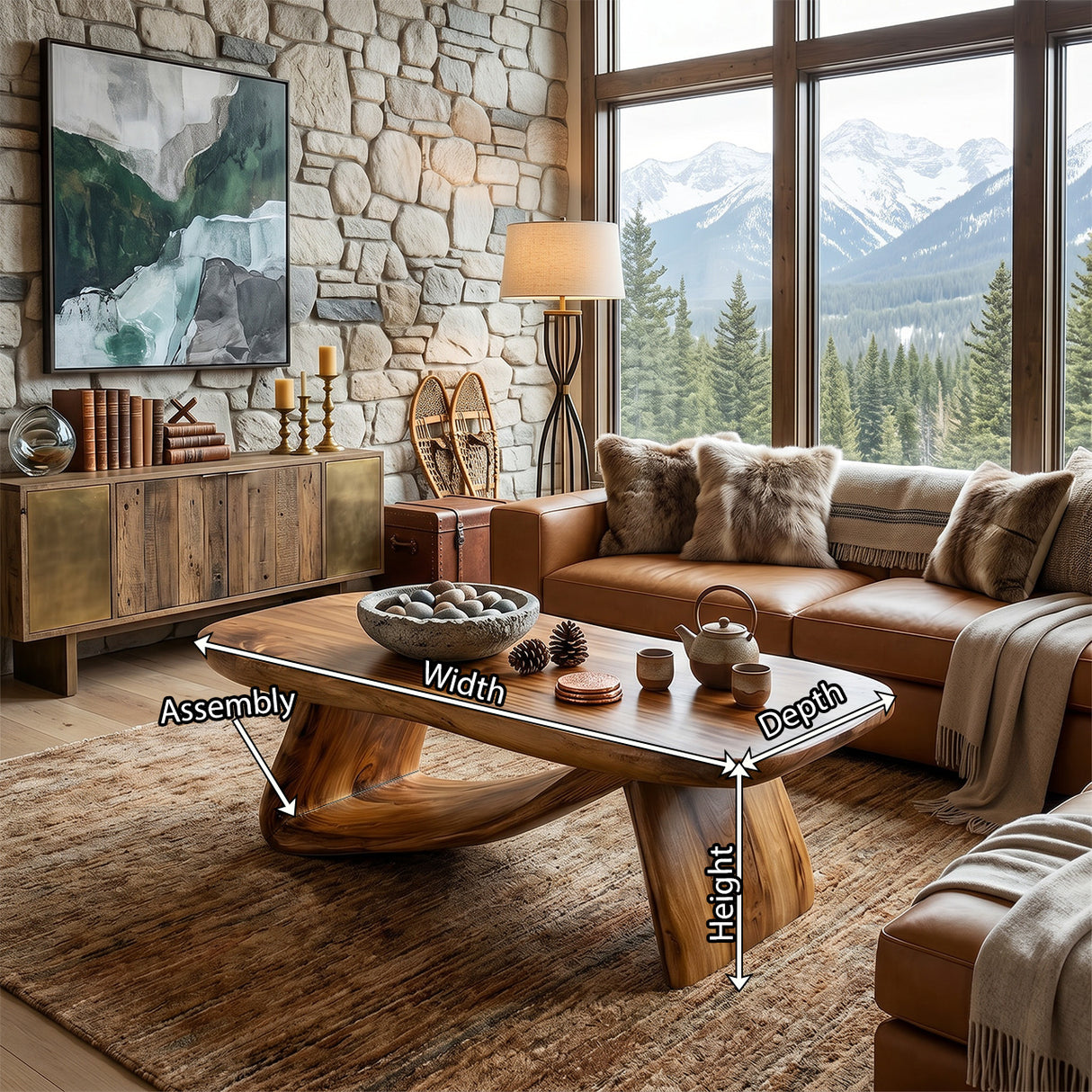 Modern Wooden Live Edge Coffee Table For Furniture Decor And Home Style