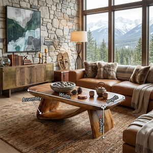 Modern Wooden Live Edge Coffee Table For Furniture Decor And Home Style