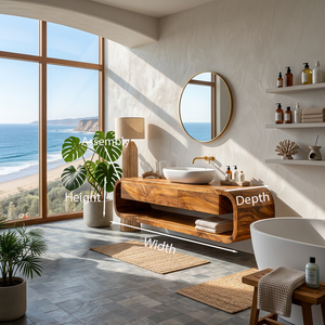 Wooden Wall Mounted Bathroom Vanity For Modern Bathroom Decor