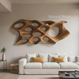 Organic Sculptural Wall Art Panel For Living Room Or Bedroom