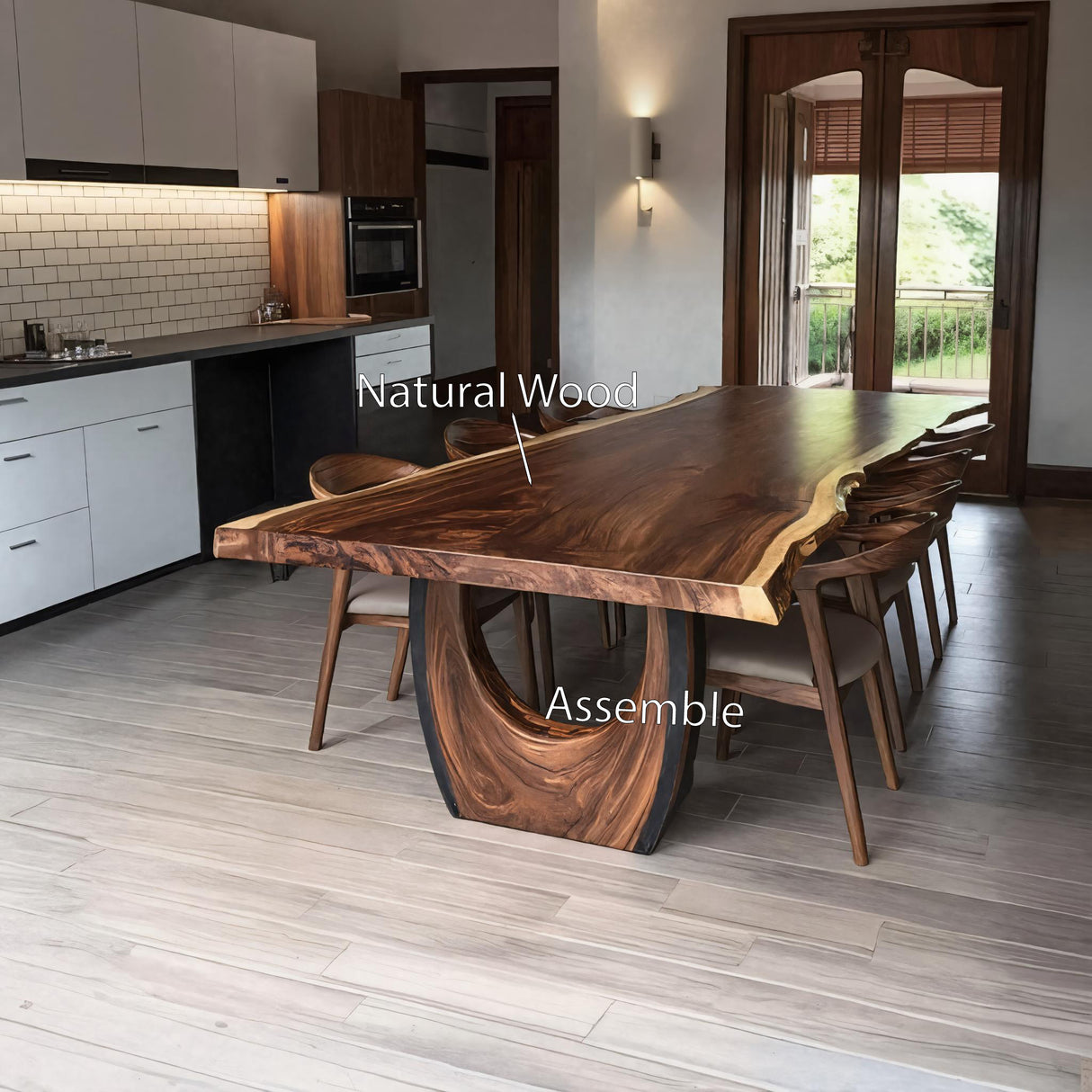 Handcrafted Live Edge Dining Table For Dining Room Decor