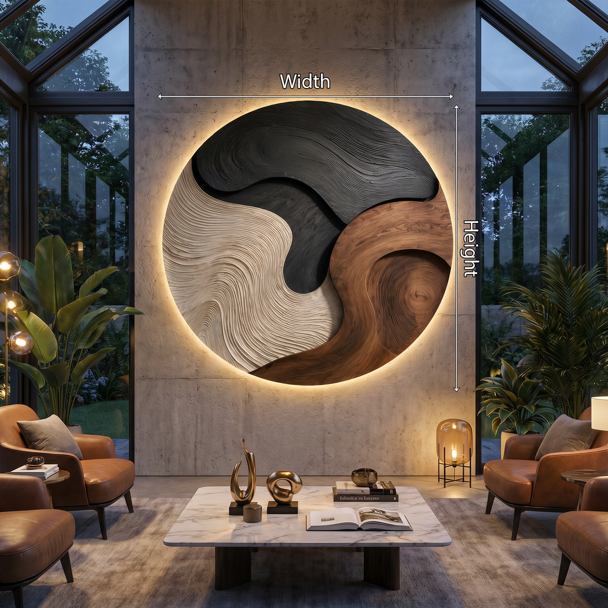 Mid Century Flowing Wall Decor For Vacation Home Interior