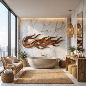 Minimalist Textured Wall Art For Hospitality Interior Space