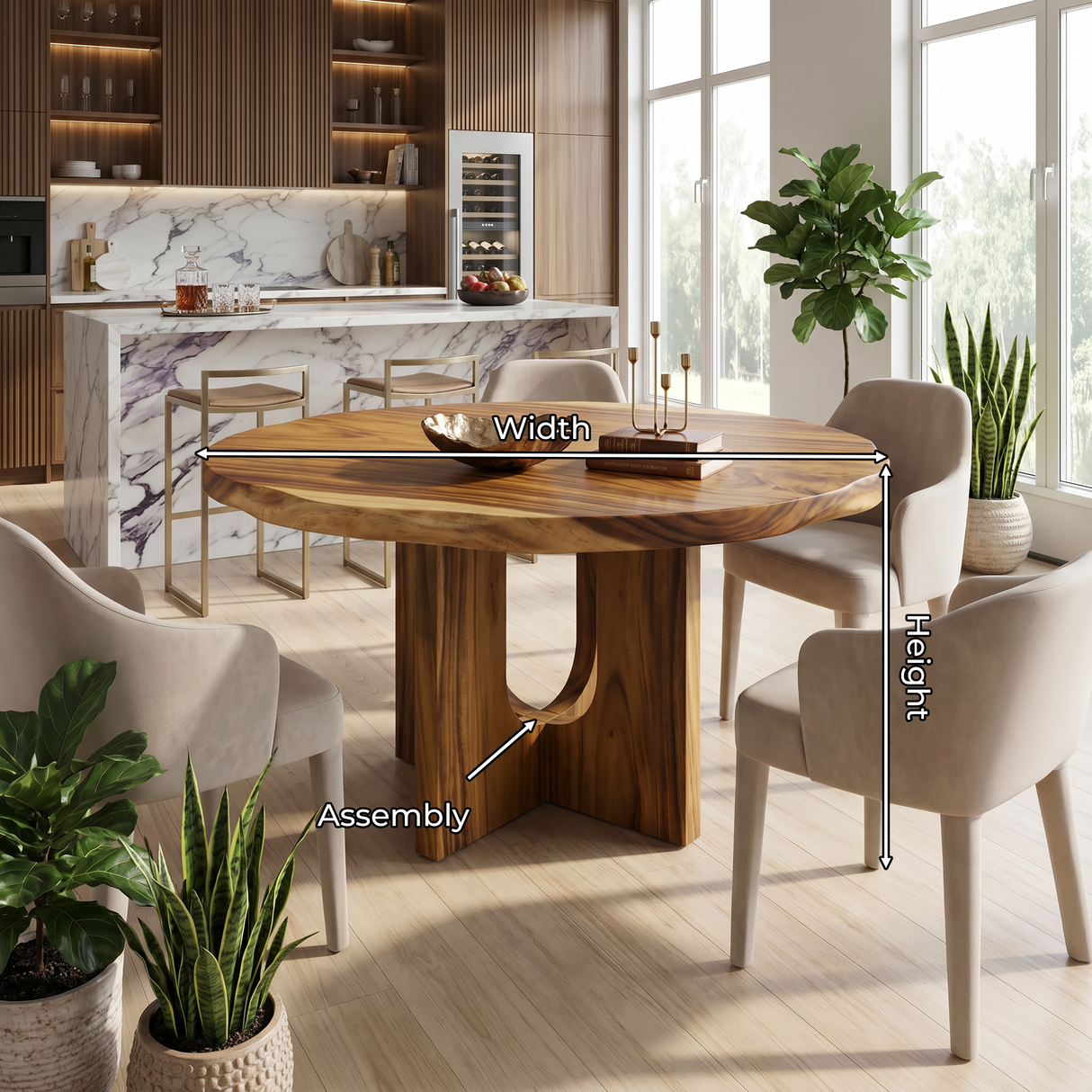 Contemporary Breakfast Table For Open Kitchen