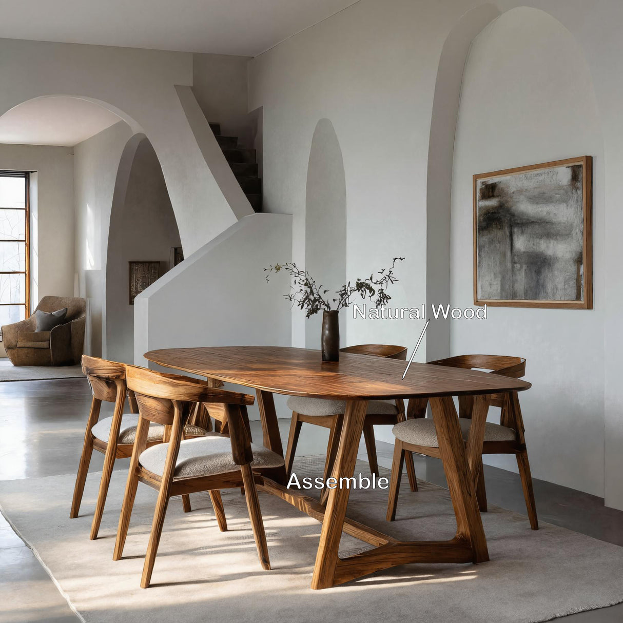 Quiet Luxury Architectural Dining Table For Dining Room