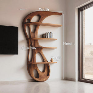 Modern Organic Bookshelf For Living Room Interior Decor
