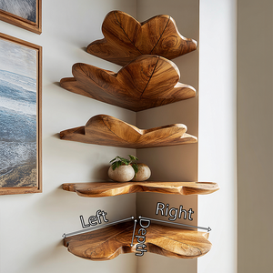Modern Leaf Floating Shelf Bedroom Wall Decor Display