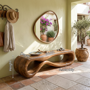 Organic Sculptural Bench Coastal Residence