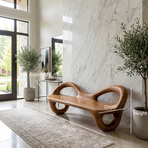 Organic Wooden Bench For Contemporary Home Decor