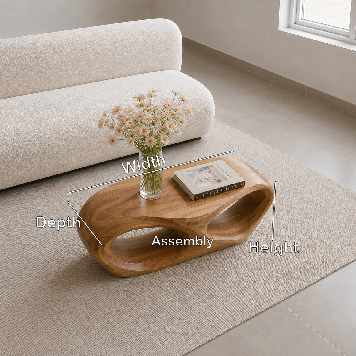 Organic Modern Coffee Table For Living Room Interiors