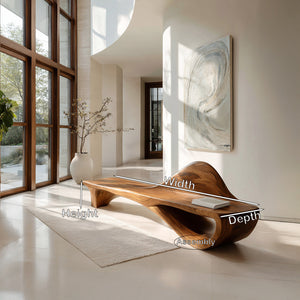 Luxury Curved Backrest Bench For Hallway