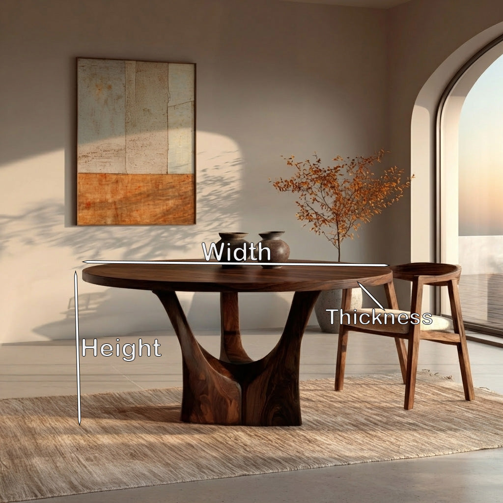 Modern Round Sculptural Dining Table For Kitchen Furniture