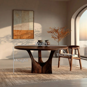 Modern Round Sculptural Dining Table For Kitchen Furniture