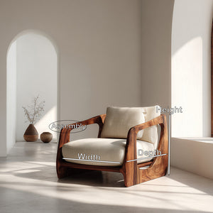 Luxury Curved Armchair For Modern Reading Nook