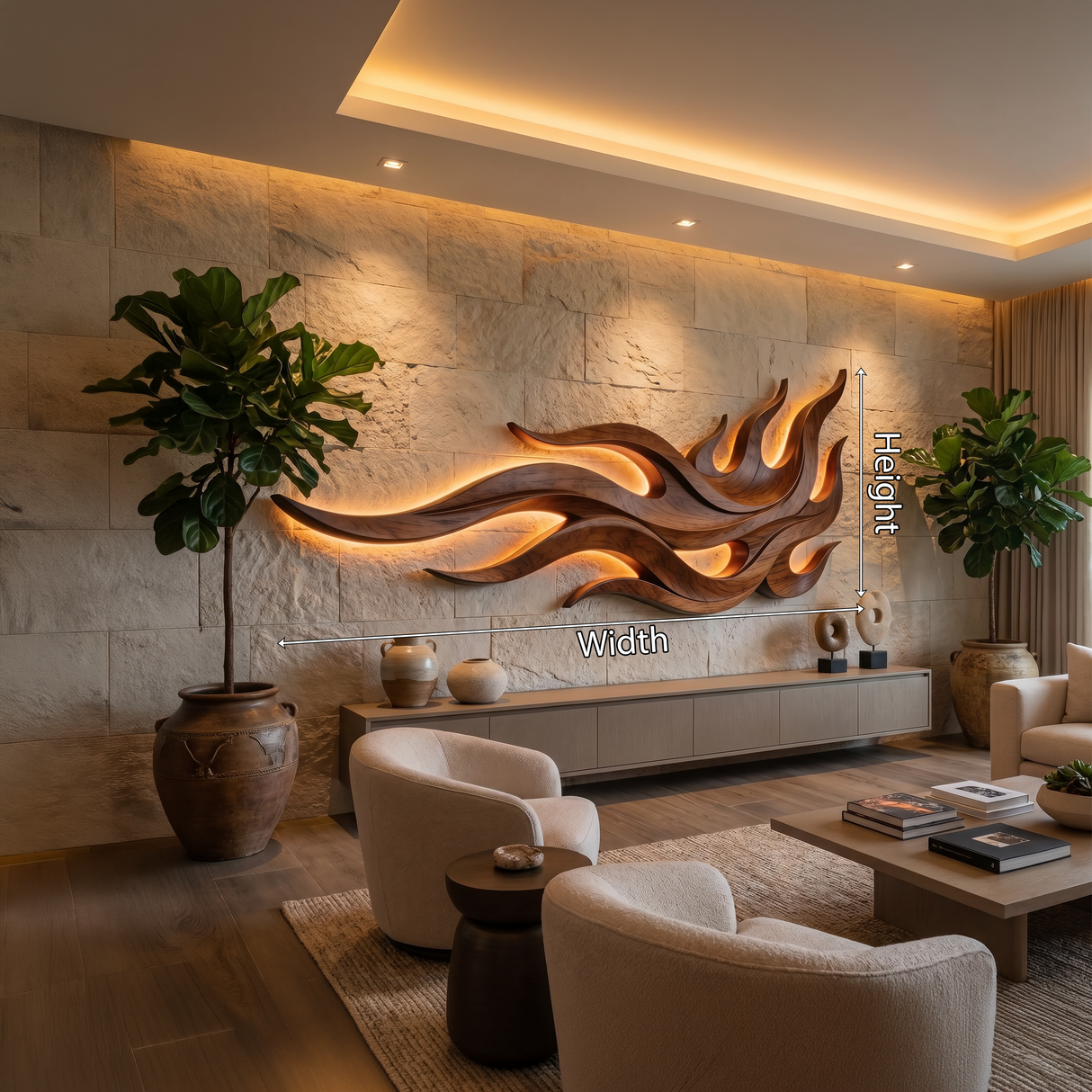 Modern Silhouette Wall Art For Hospitality Lounge Interior