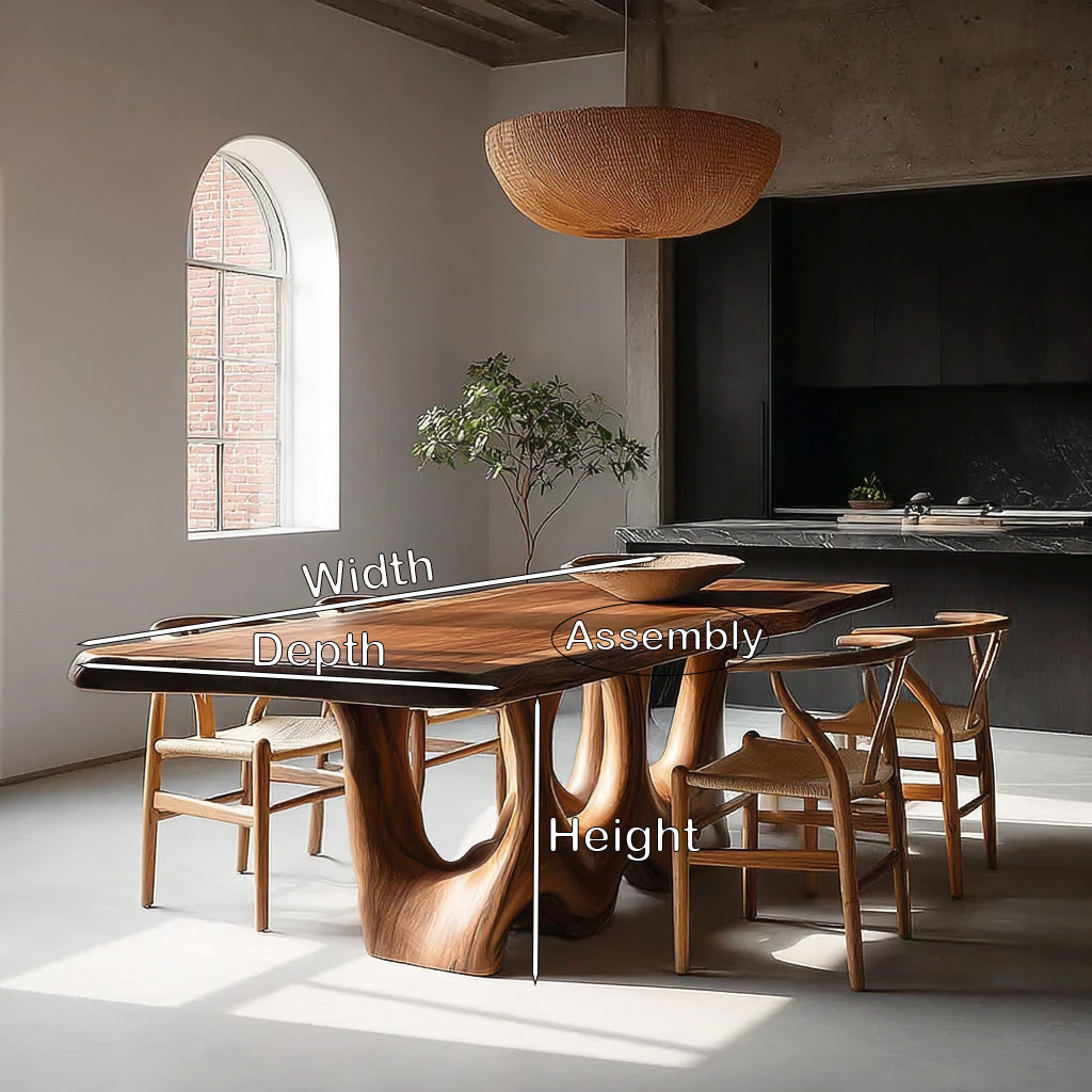 Rustic Sculptural Dining Table For Dining Room