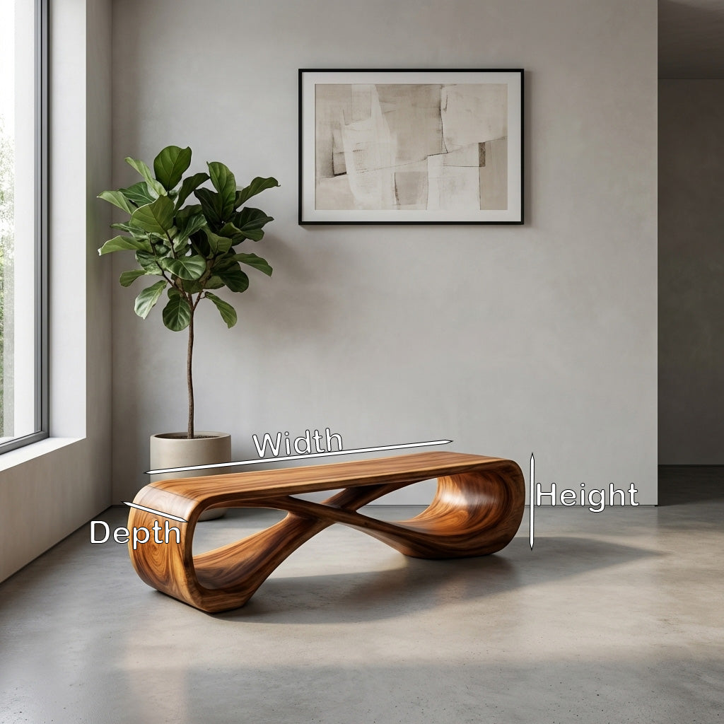 Organic Natural Wood Bench For Minimalist Entryway Styling
