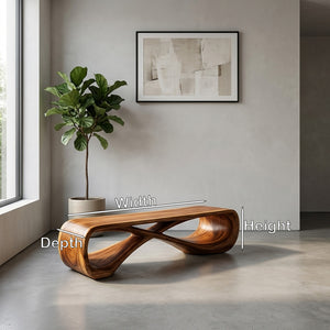 Organic Natural Wood Bench For Minimalist Entryway Styling
