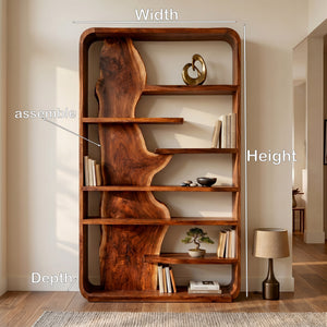 Contemporary Wooden Standing Shelf For Home Office Storage