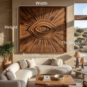 Modern Wooden Eye Wall Art For Living Room Decor