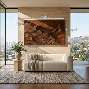Organic Modern Wave Wood Wall Art For Wall Decor