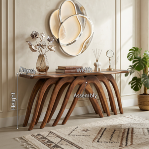 Modern Flowing Console Table Luxury Living Room