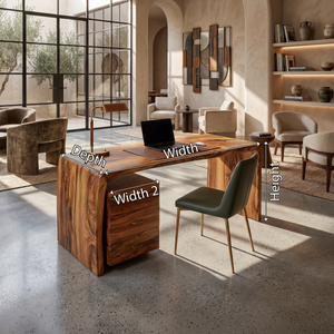 Luxury Executive Desk With Drawer Pedestal For Open Office