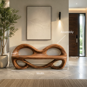Sculptural Entrance Bench For Luxury Entryway Decor