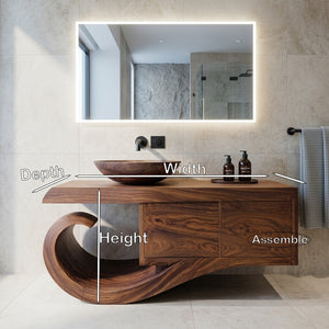 Contemporary Wooden Bathroom Vanity With Storage For Bathroom