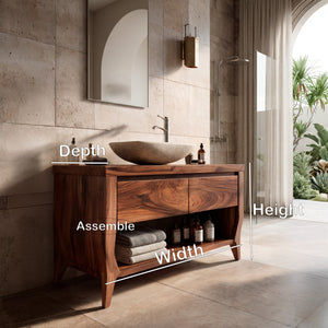Contemporary Wooden Bathroom Vanity For Spa Or Bathroom