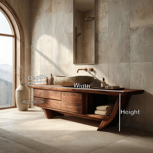 Contemporary Bathroom Vanity With Storage And Drawers For Bathroom