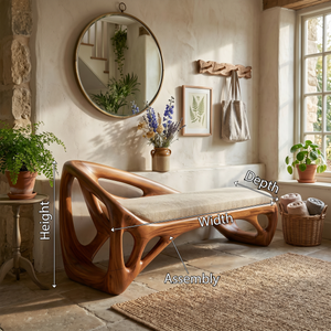 Live Edge Dining Bench Rustic Farmhouse