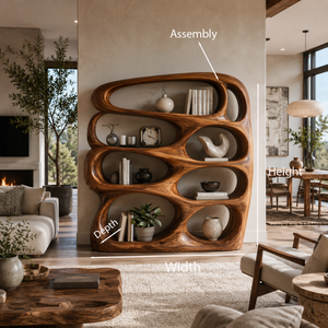 Sculptural Wooden Bookshelf Architecture Inspired Design For Modern Homes