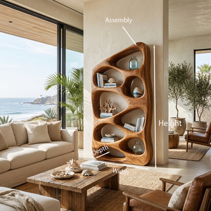 Modern Statement Sculptural Bookshelf For Living Room Style