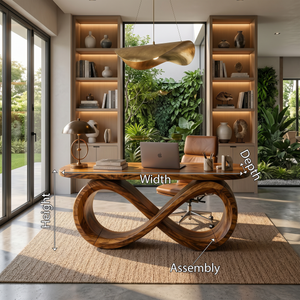 Luxury Infinity Base Executive Desk Designer Office