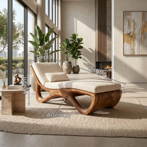Luxury Organic Modern Chaise Lounge High End Residential Interior