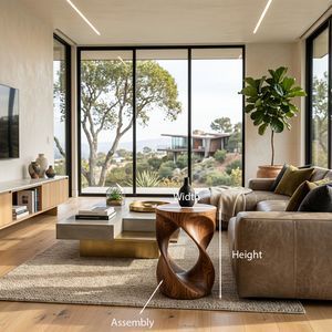 Modern Wooden Open Loop Side Table For Living Furniture